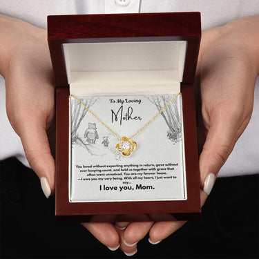A Letter To My Loving Mother - Love Knot Necklace - Gift Set - SLDDL0140